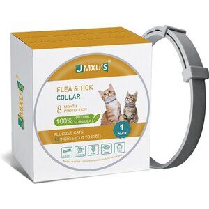 New Natural Essential Oil Flea & Tick Collar for Cats 15 Inch 8 Month Protection